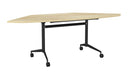 Team Flip Table Trapezium 2173 x 900 / Atlantic Oak / Black