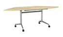 Team Flip Table Trapezium 2173 x 900 / Atlantic Oak / Chrome