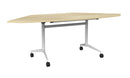 Team Flip Table Trapezium 2173 x 900 / Atlantic Oak / White