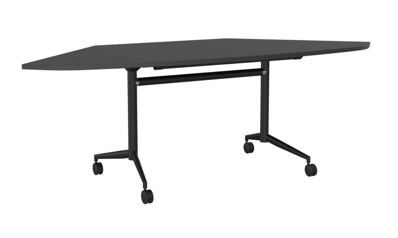 Team Flip Table Trapezium 2173 x 900 / Black / Black