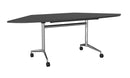 Team Flip Table Trapezium 2173 x 900 / Black / Chrome