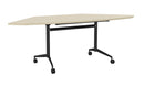 Team Flip Table Trapezium 2173 x 900 / Nordic Maple / Black