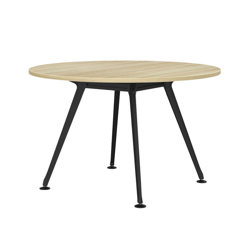 Team Round Meeting Table Atlantic Oak / Black