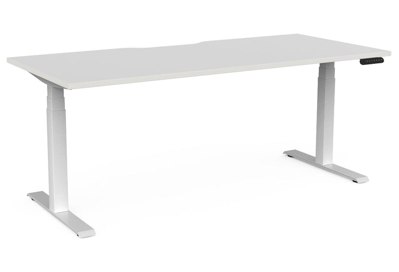 Velocity 3 Column Electric Desk Scallop 1800 x 800 / White / White