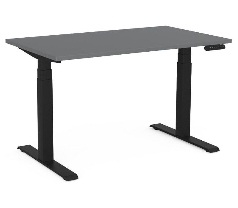 Velocity 3 Column Electric Desk Standard 1200 x 700 / Silver / Black