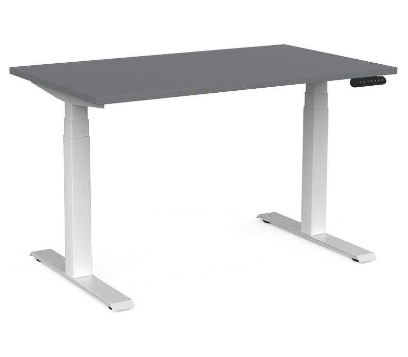 Velocity 3 Column Electric Desk Standard 1200 x 700 / Silver / White