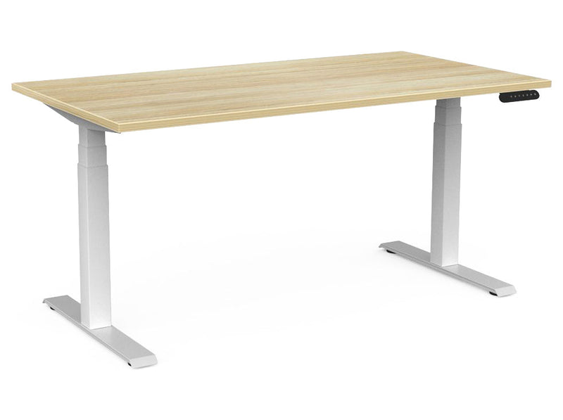 Velocity 3 Column Electric Desk Standard 1500 x 800 / Nordic Maple / White