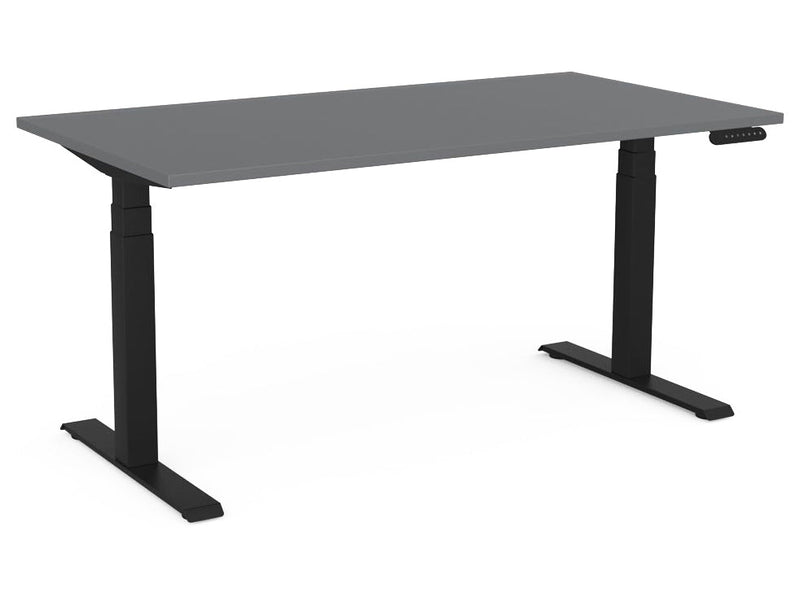 Velocity 3 Column Electric Desk Standard 1500 x 800 / Silver / Black