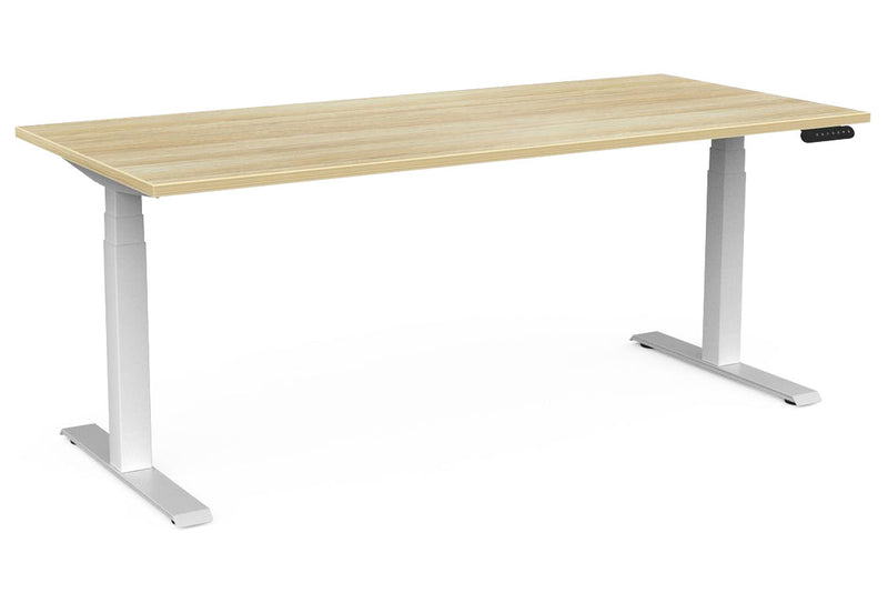 Velocity 3 Column Electric Desk Standard 1800 x 800 / Atlantic Oak / White