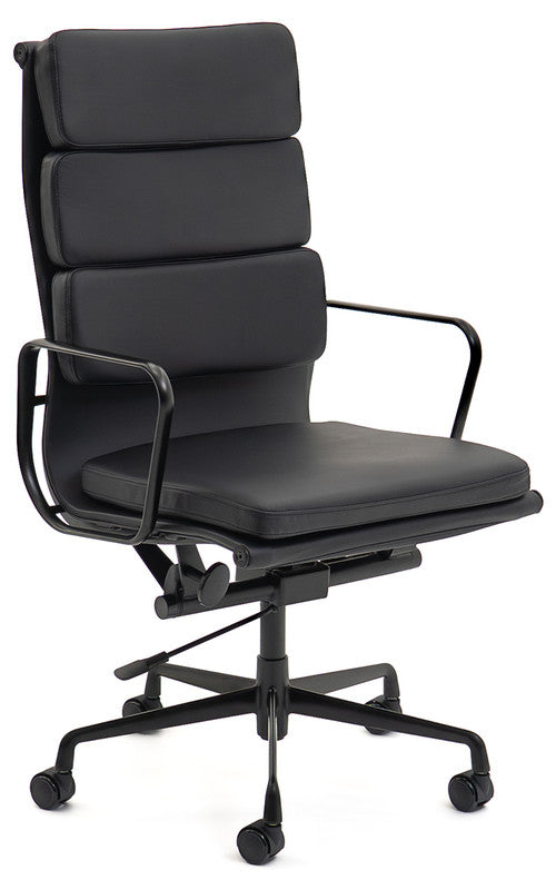 Vogue Chair High Back / Black Leather / Unassembled