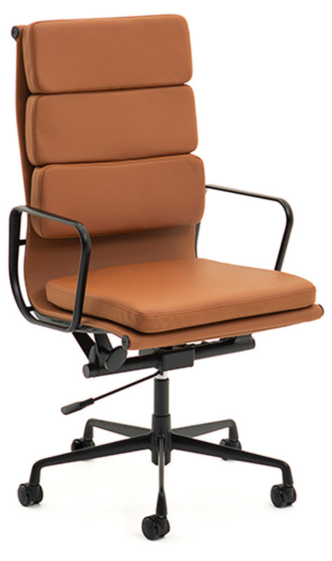 Vogue Chair High Back / Tan Leather / Unassembled
