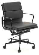 Vogue Chair Mid Back / Black Leather / Unassembled