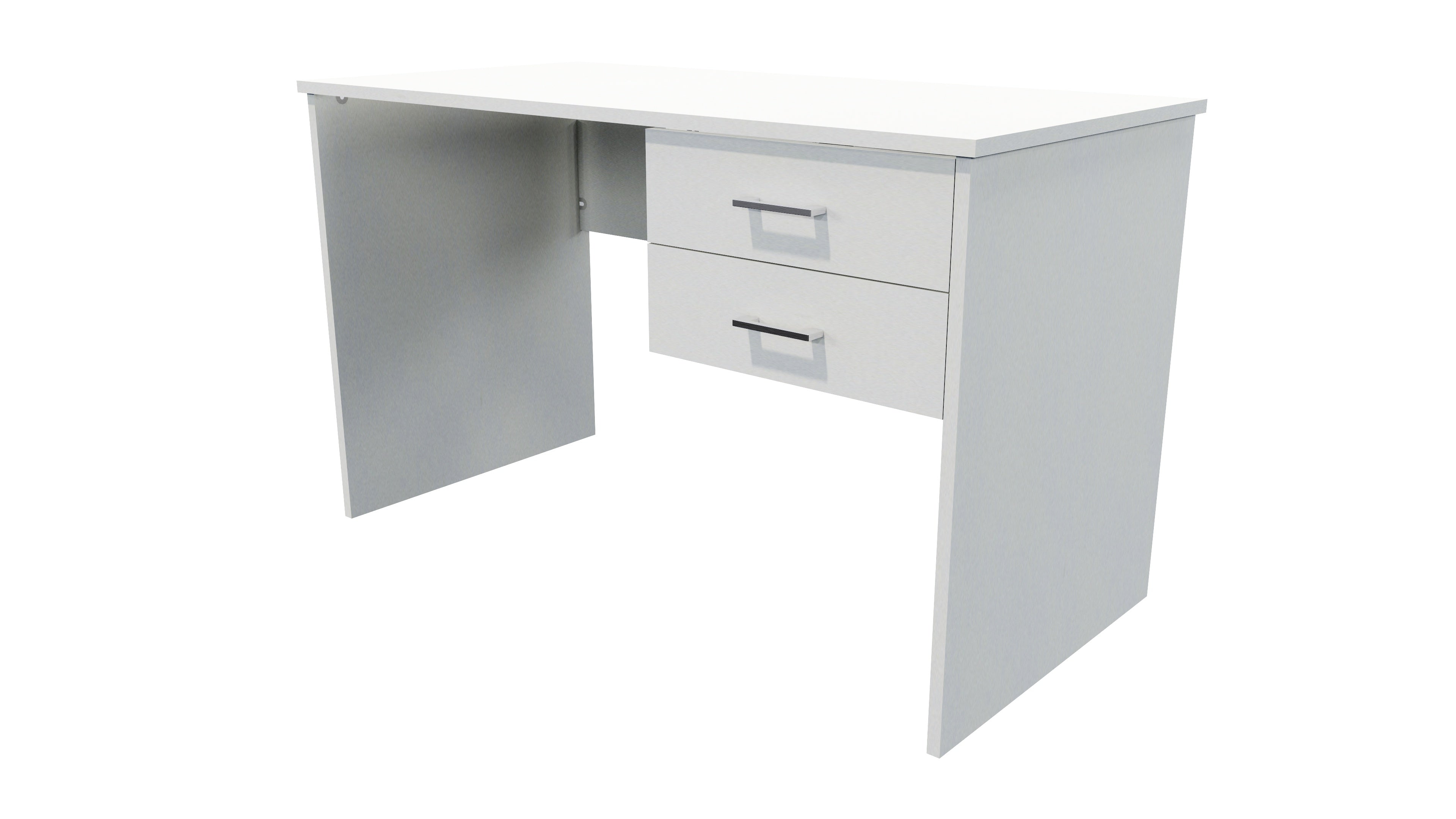 Zealand 2 Drawer Computer Desk Seal Grey