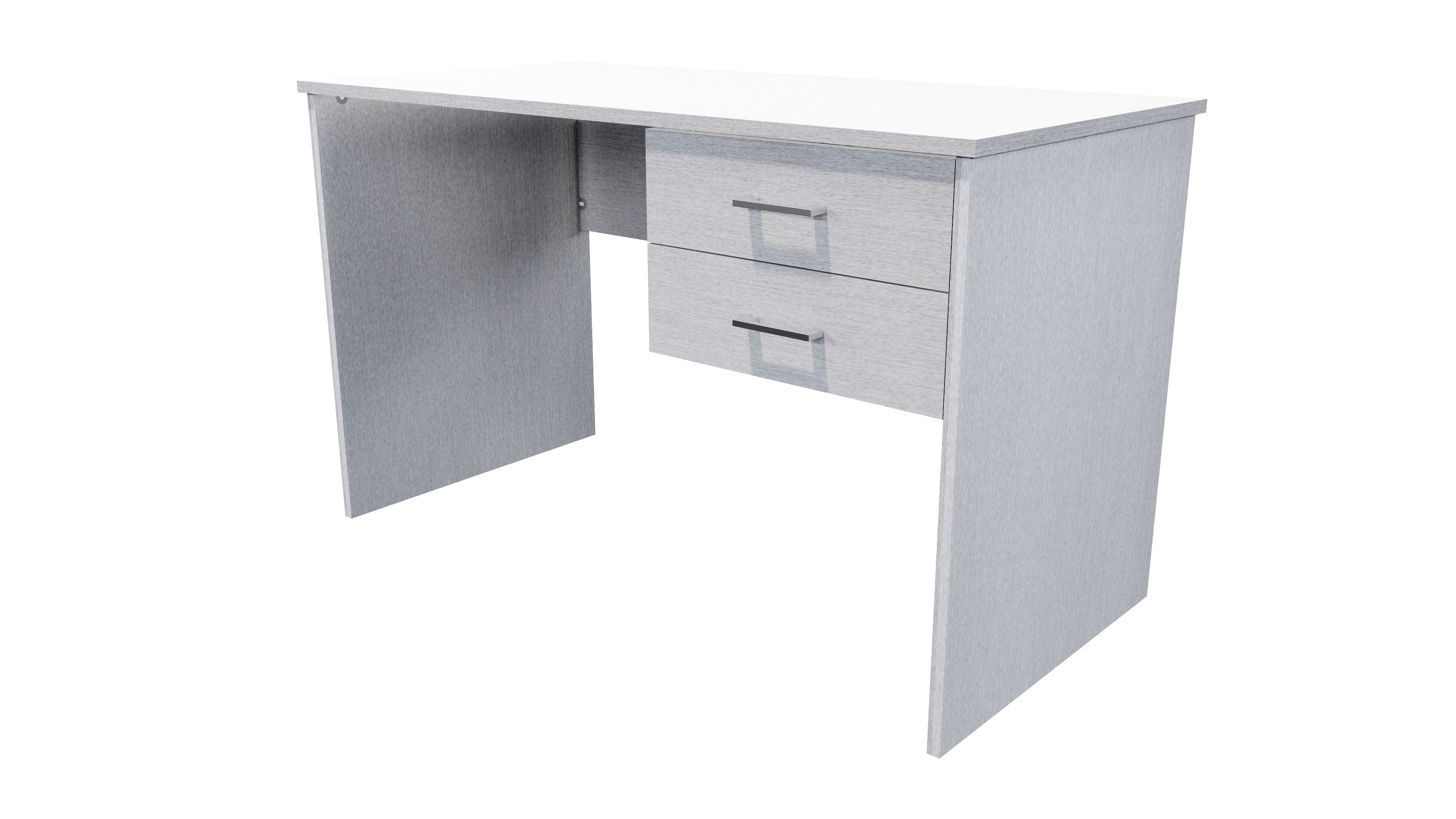 Zealand 2 Drawer Computer Desk Silver Haze