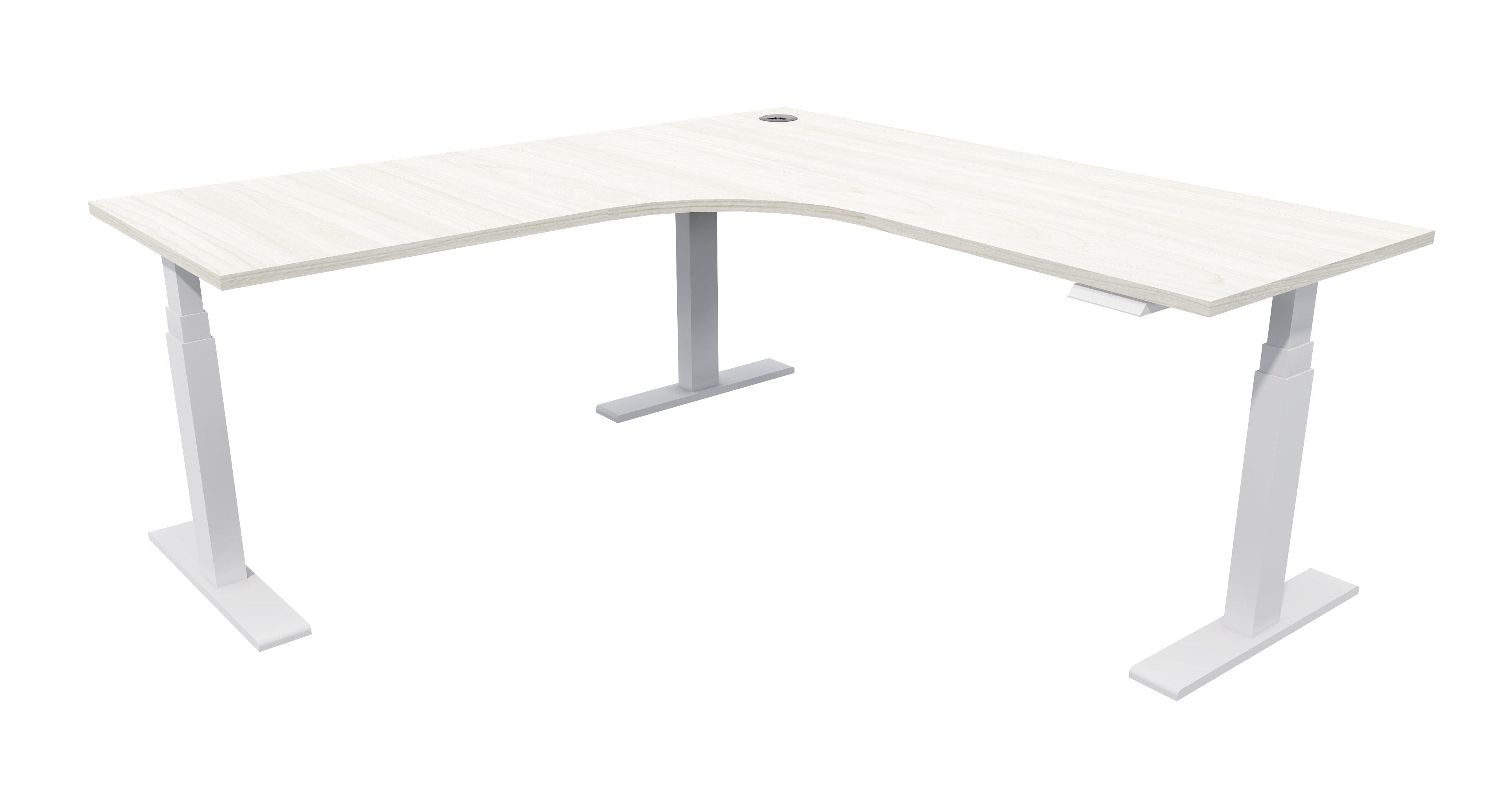 Zealand Electric Workstation 1500x1500x700 / Black / Coastal Elm