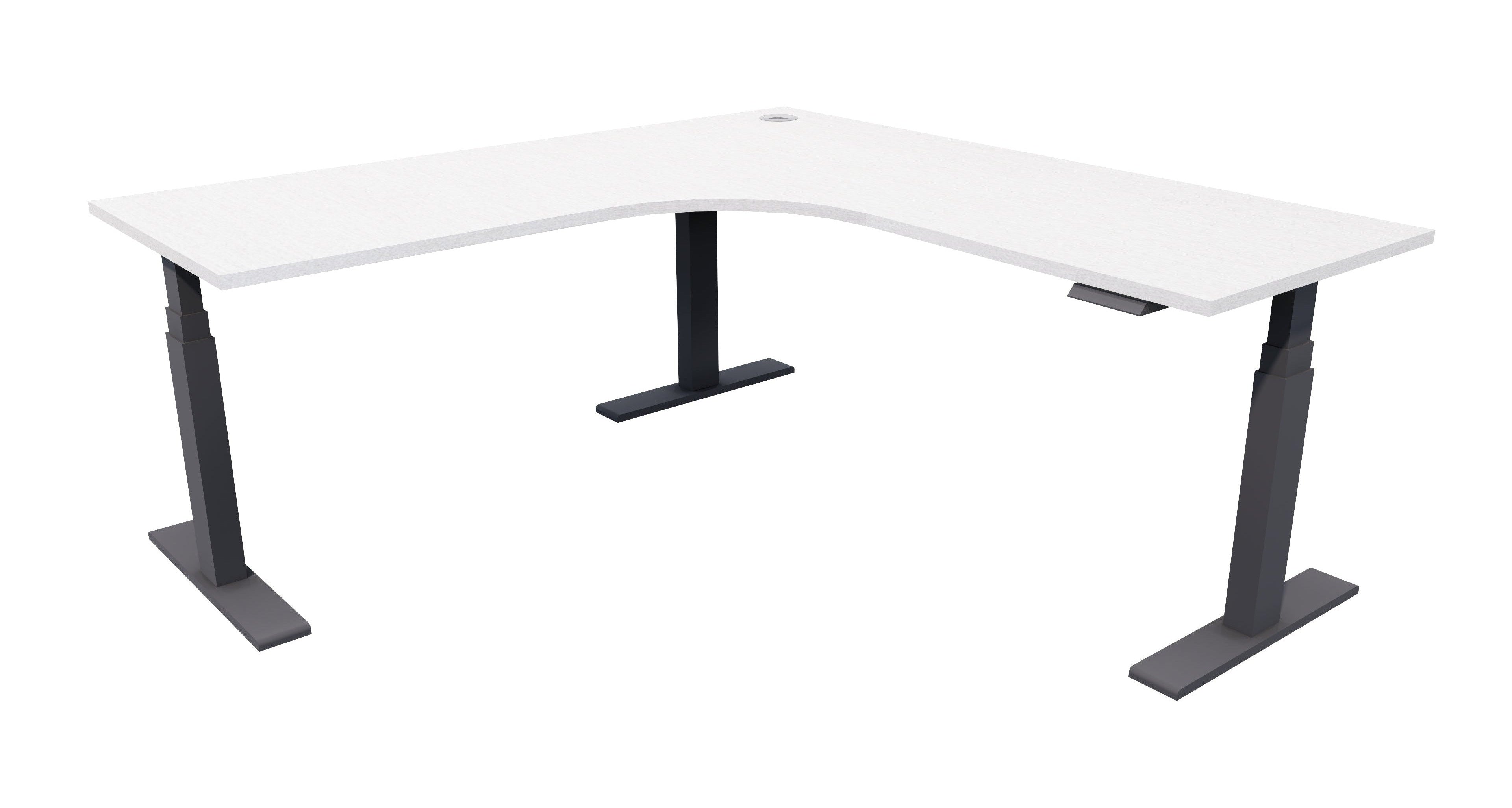 Zealand Electric Workstation 1500x1500x700 / Black / Silver Haze