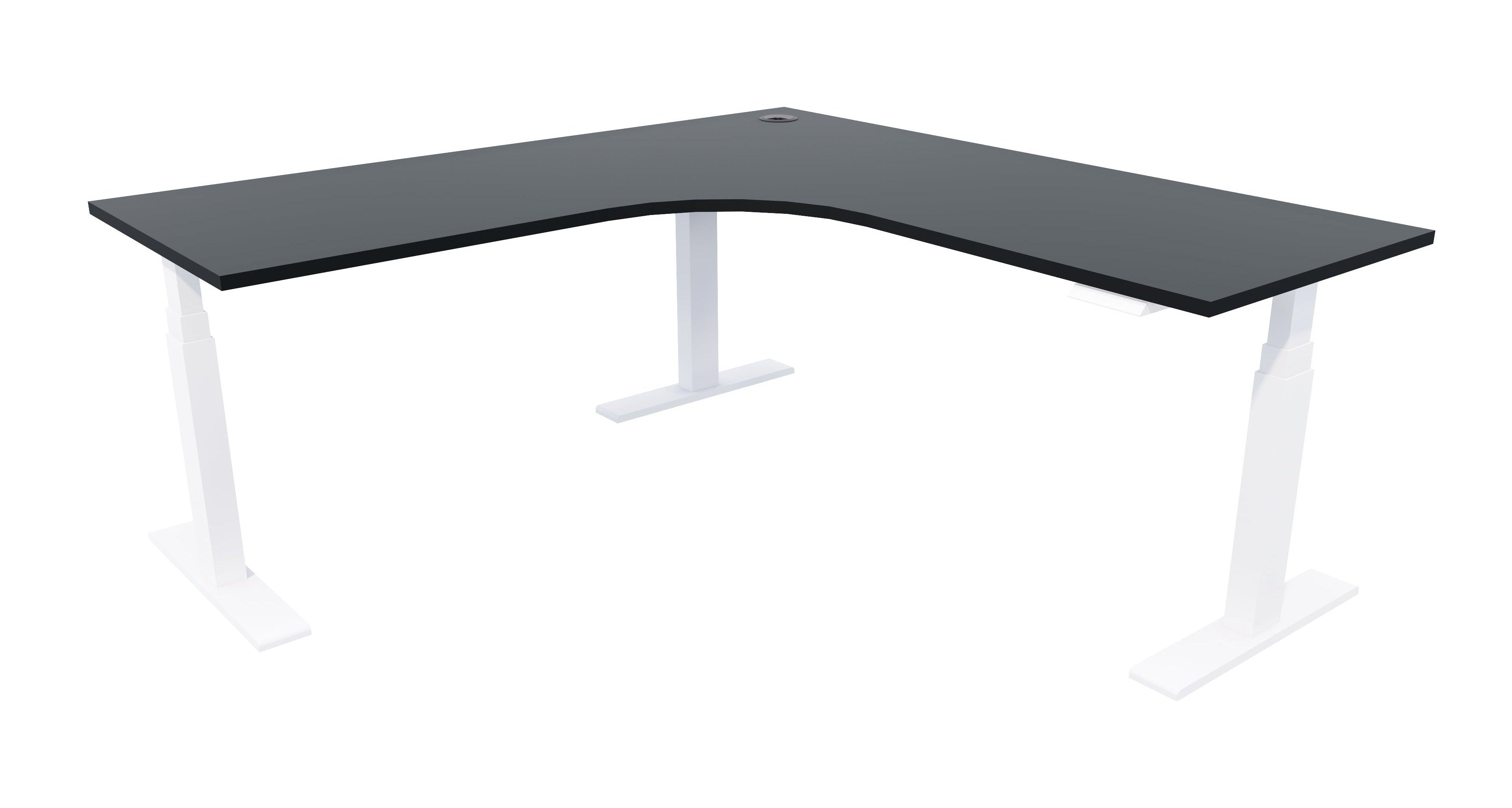 Zealand Electric Workstation 1500x1500x700 / White / Carbon
