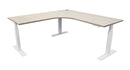 Zealand Electric Workstation 1500x1500x700 / White / Seasoned Oak