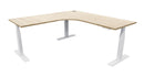 Zealand Electric Workstation 1500x1500x700 / White / Sublime Teak