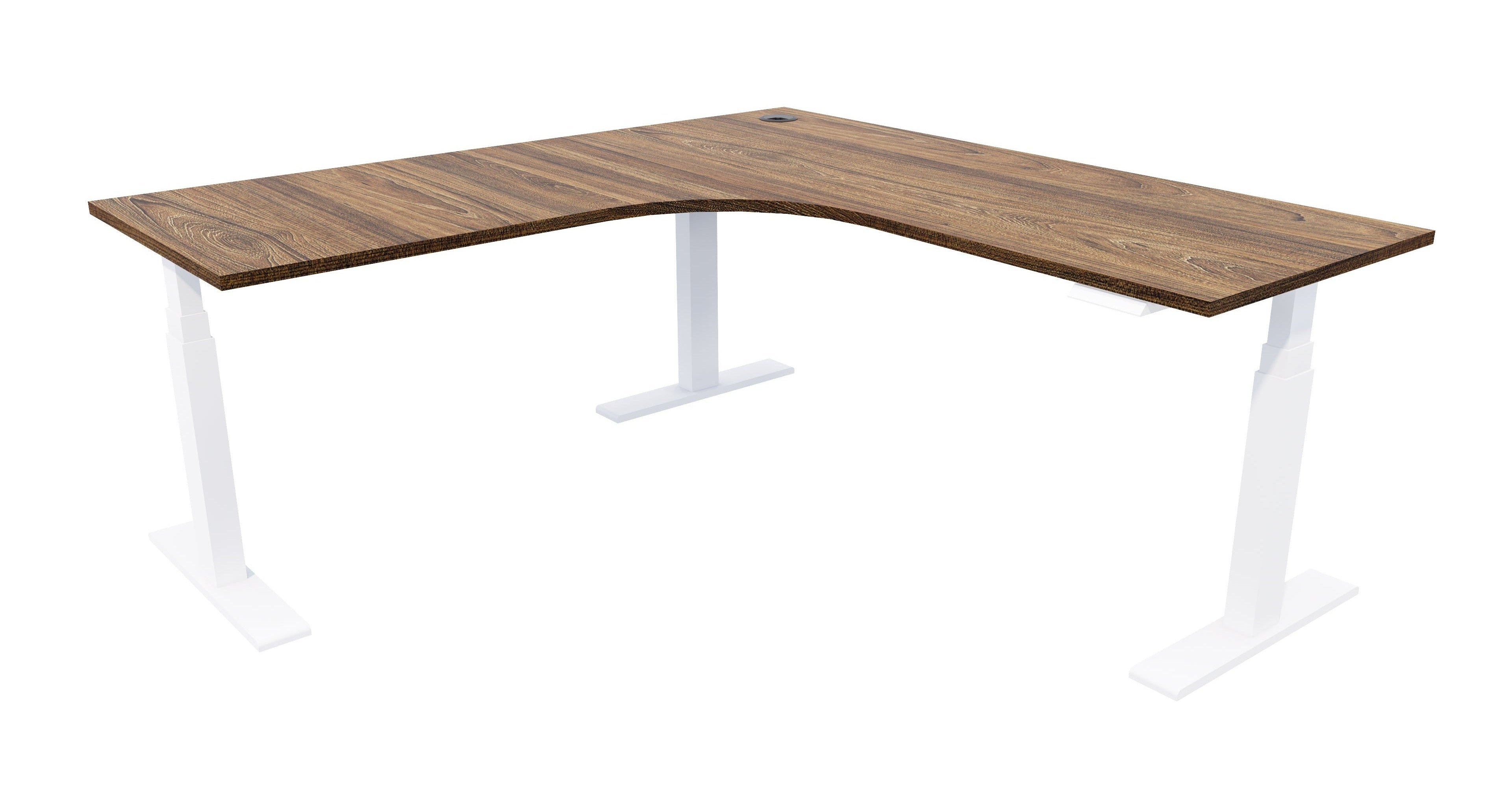 Zealand Electric Workstation 1500x1500x700 / White / Tasman Elm