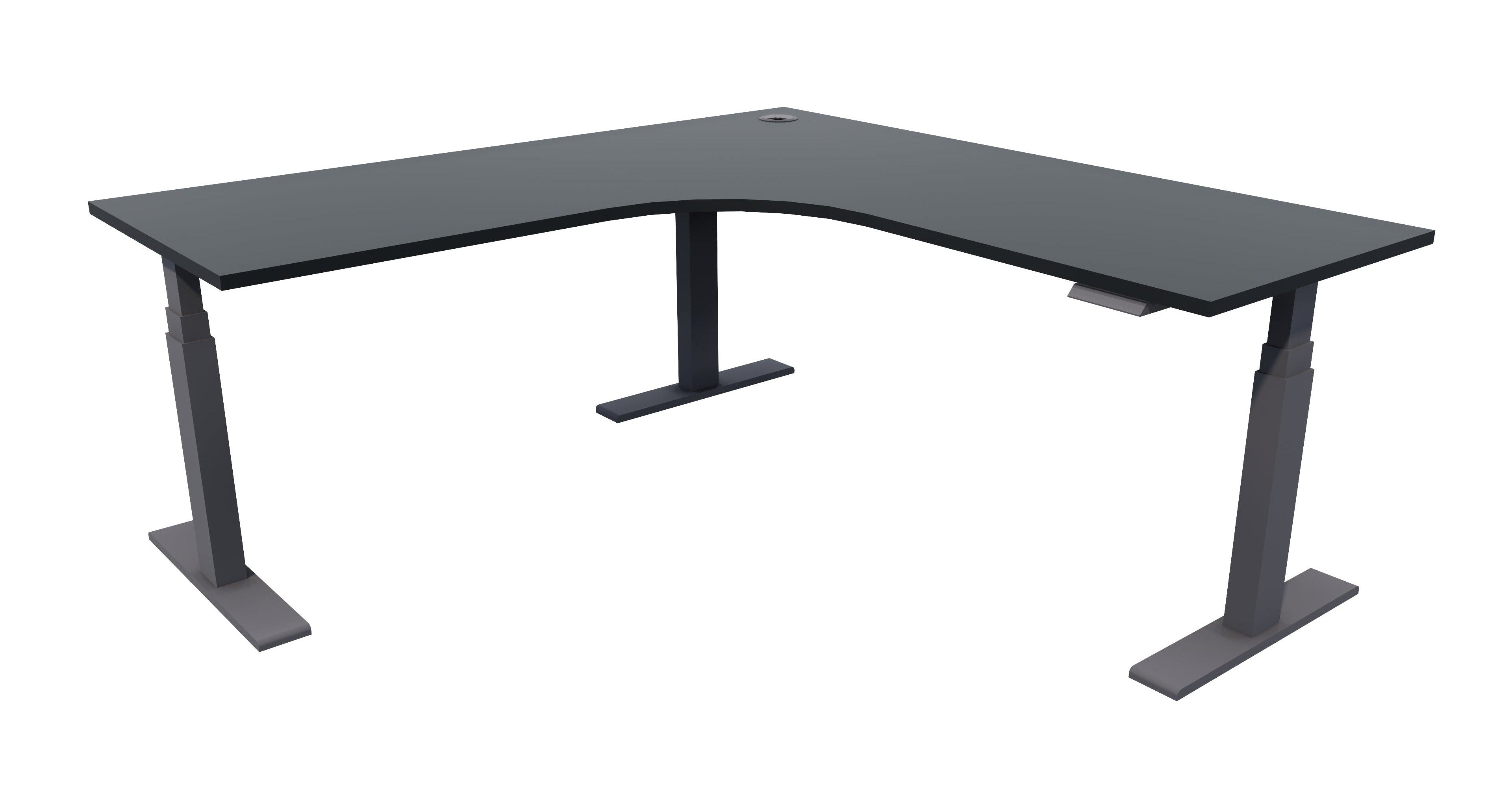 Zealand Electric Workstation 1800x1800x700 / Black / Carbon