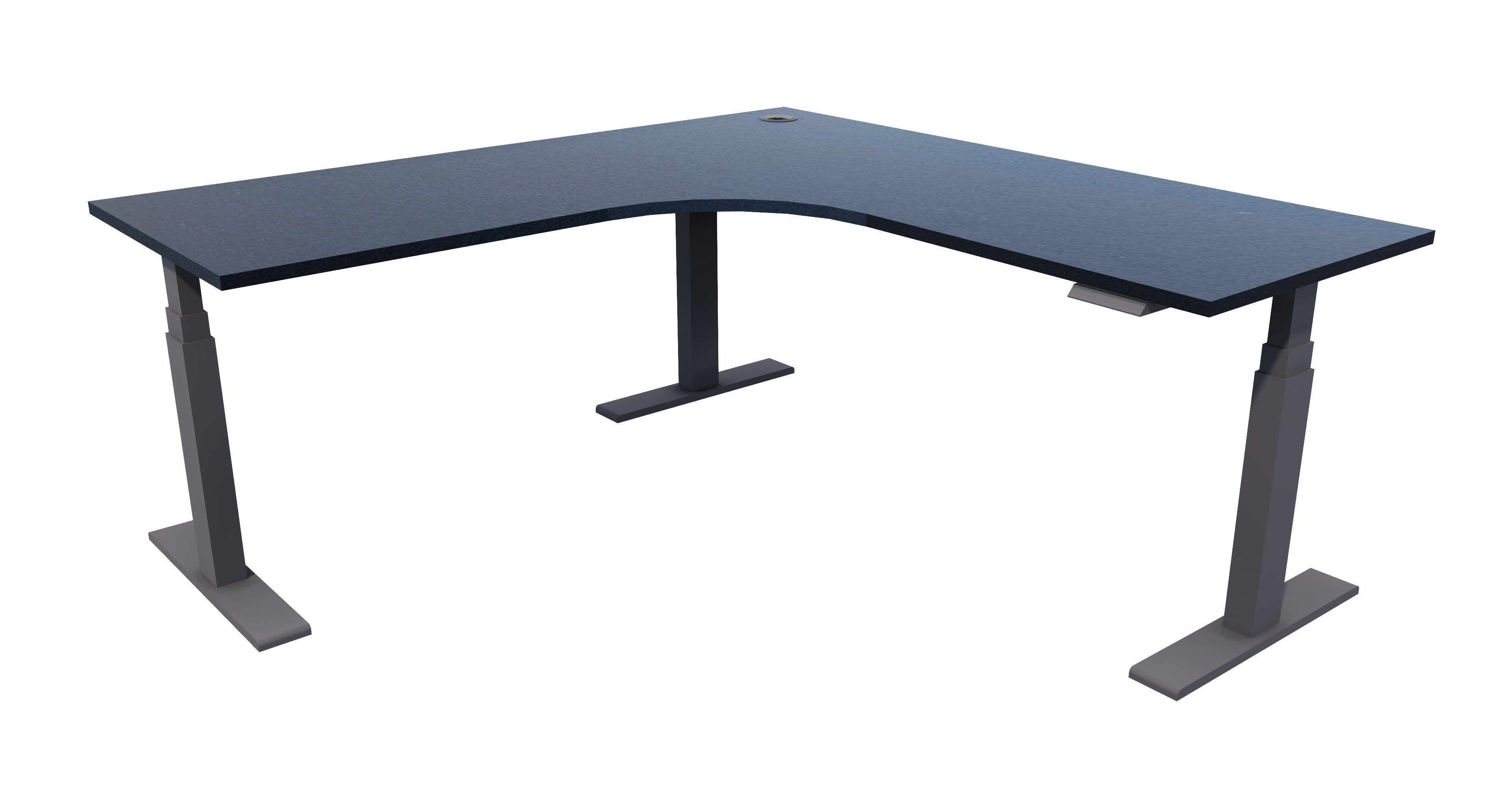 Zealand Electric Workstation 1800x1800x700 / Black / Char Blue