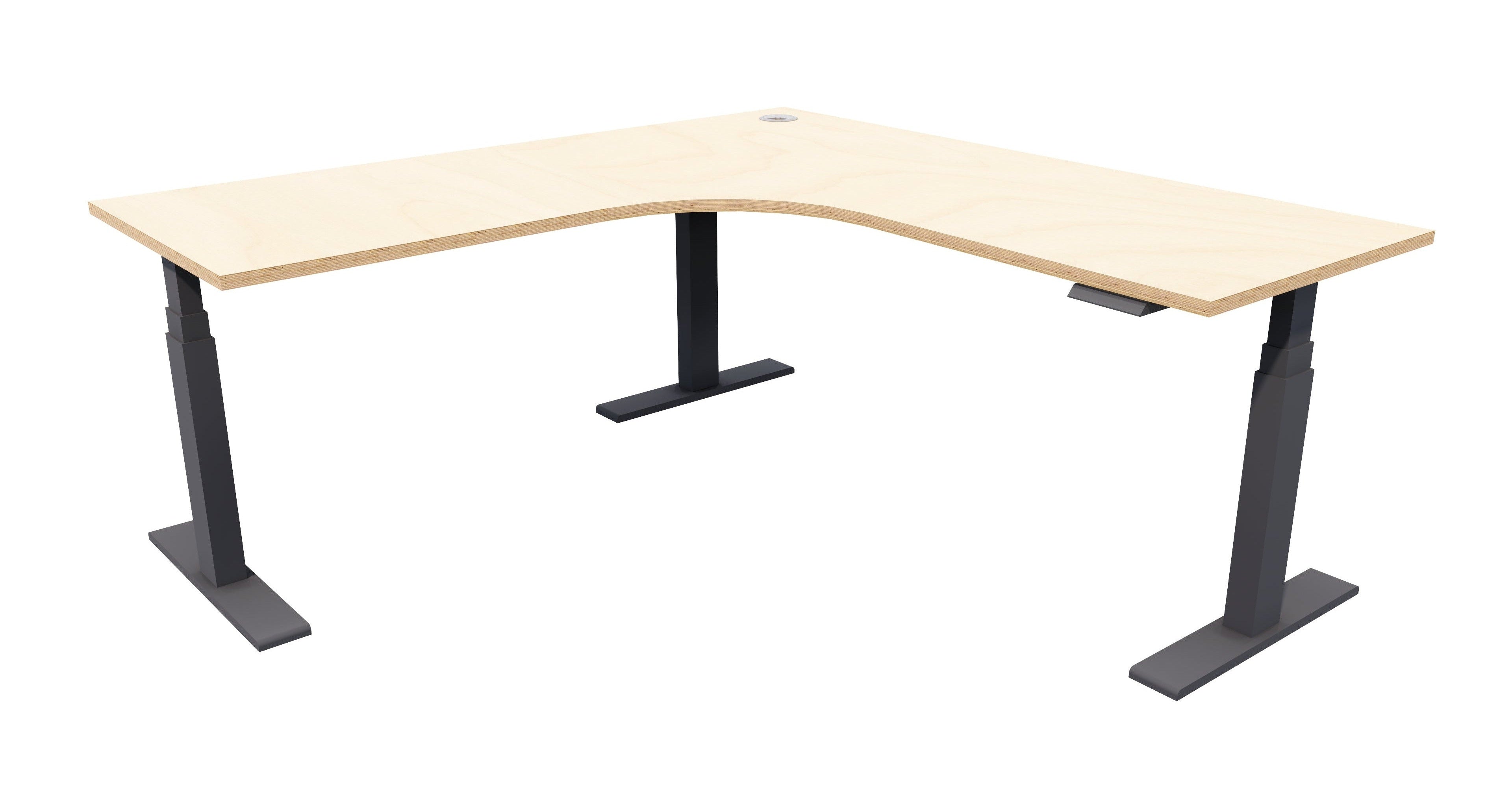 Zealand Electric Workstation 1800x1800x700 / Black / Premium Ply