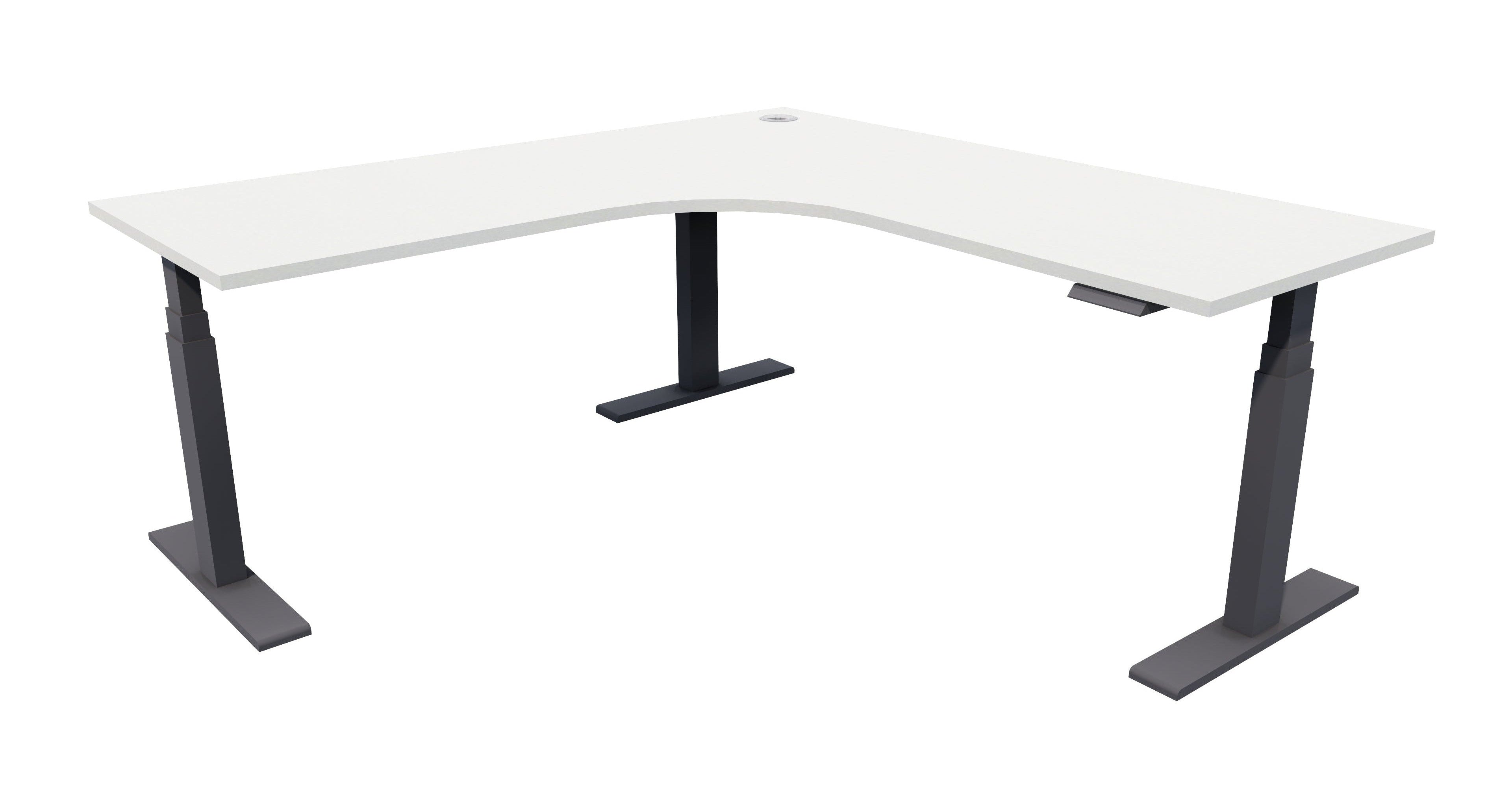Zealand Electric Workstation 1800x1800x700 / Black / Seal Grey