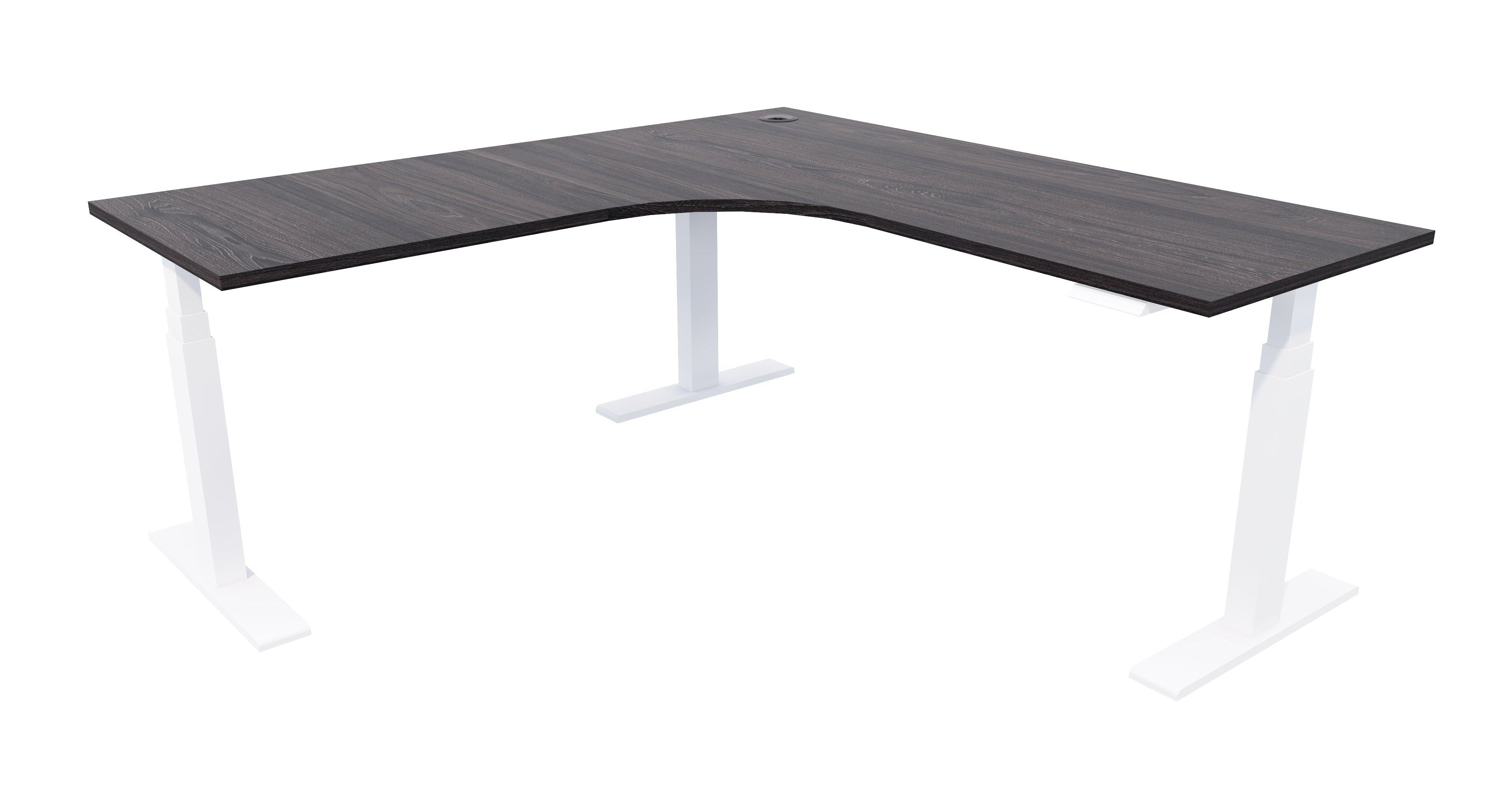 Zealand Electric Workstation 1800x1800x700 / White / Fiordland Elm