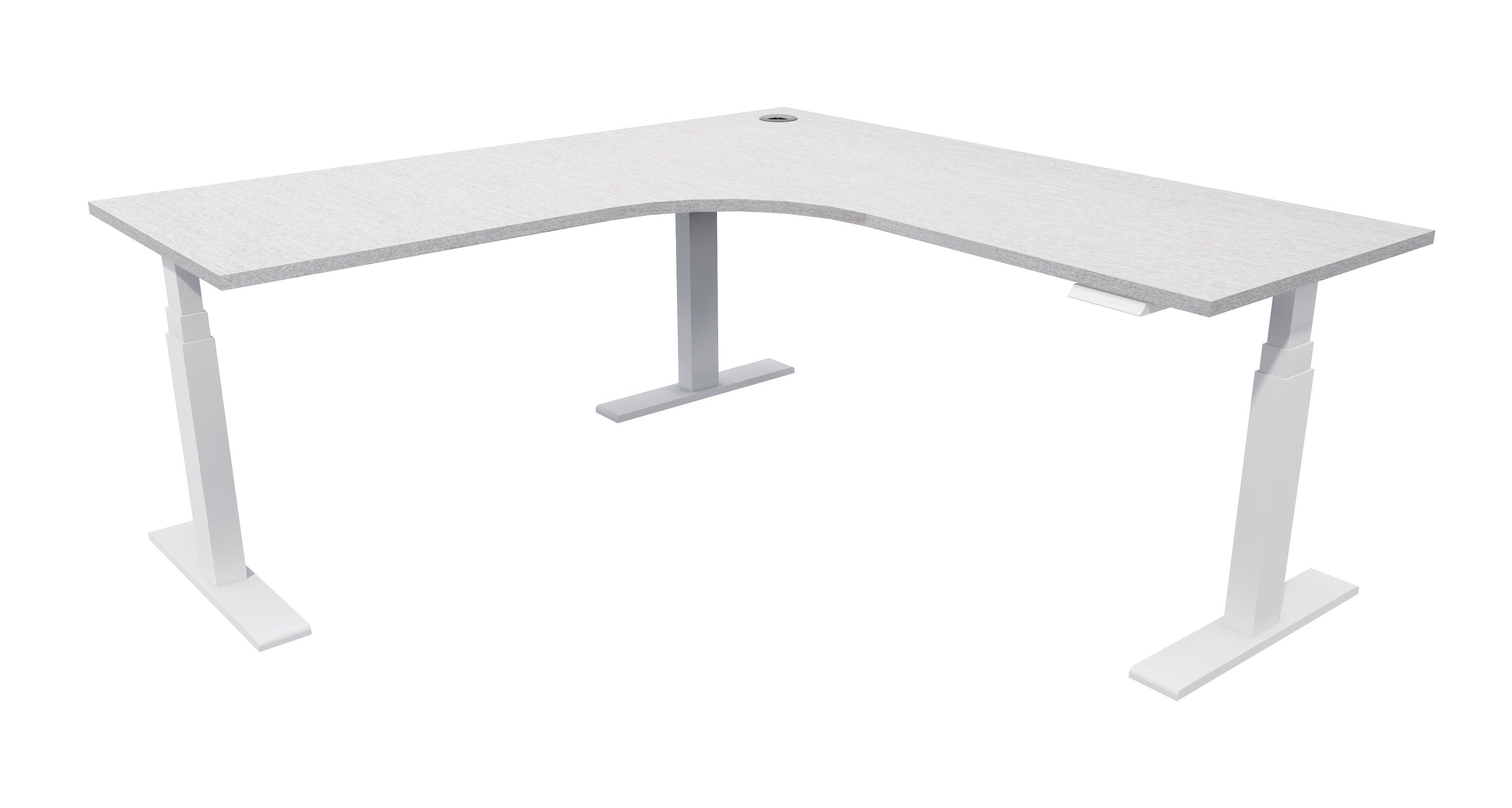 Zealand Electric Workstation 1800x1800x700 / White / Silver Haze