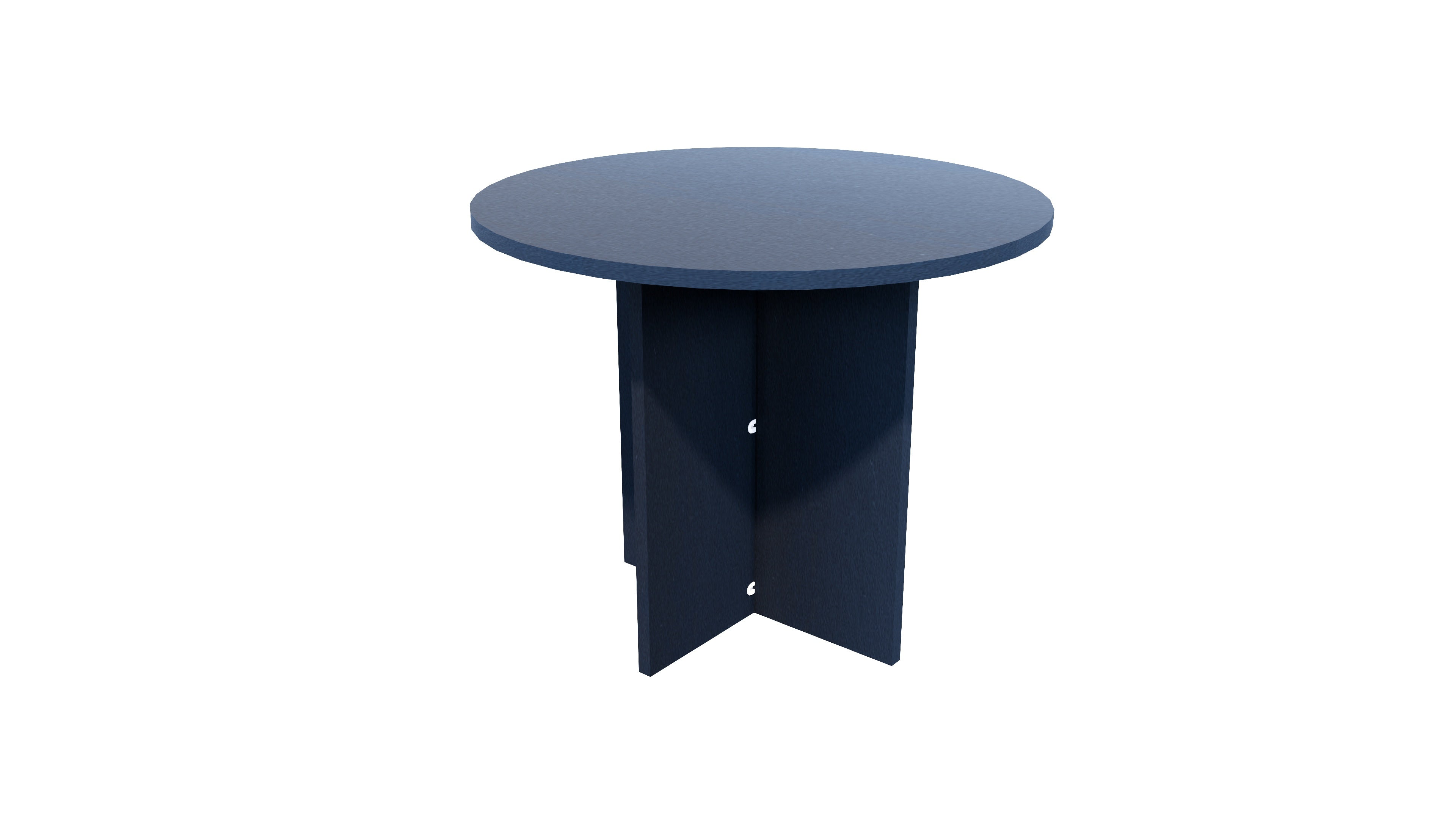 Zealand Meeting Table 900x900 / Char Blue