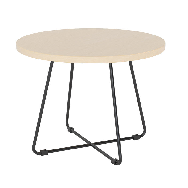 Zion Round Coffee Table Nordic Maple / Black