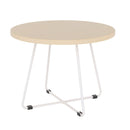 Zion Round Coffee Table Nordic Maple / White