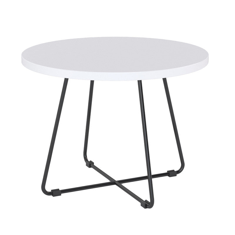 Zion Round Coffee Table White / Black