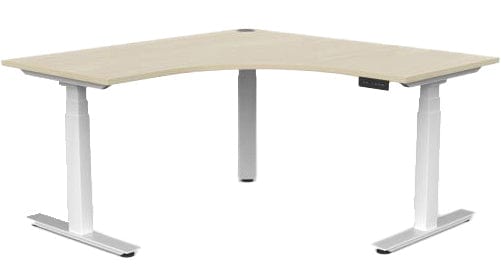 Agile 3 Electric Workstation 1500 x 1500 x 700 / Nordic Maple / White