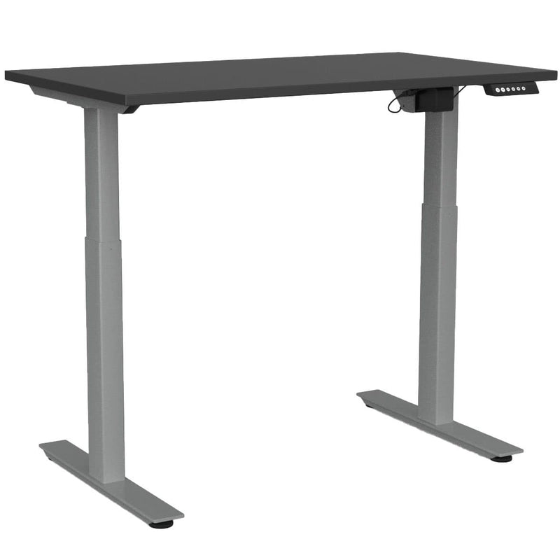 Agile Electric 2-Column Individual Desk 1200 x 700 / Black / Silver