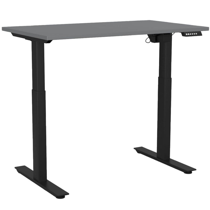 Agile Electric 2-Column Individual Desk 1200 x 700 / Silver / Black