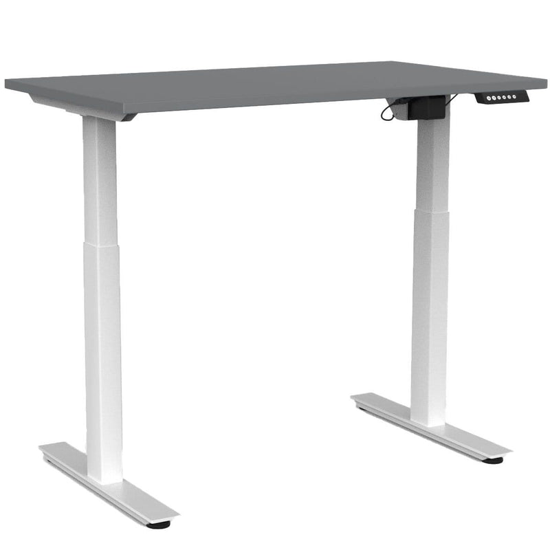 Agile Electric 2-Column Individual Desk 1200 x 700 / Silver / White