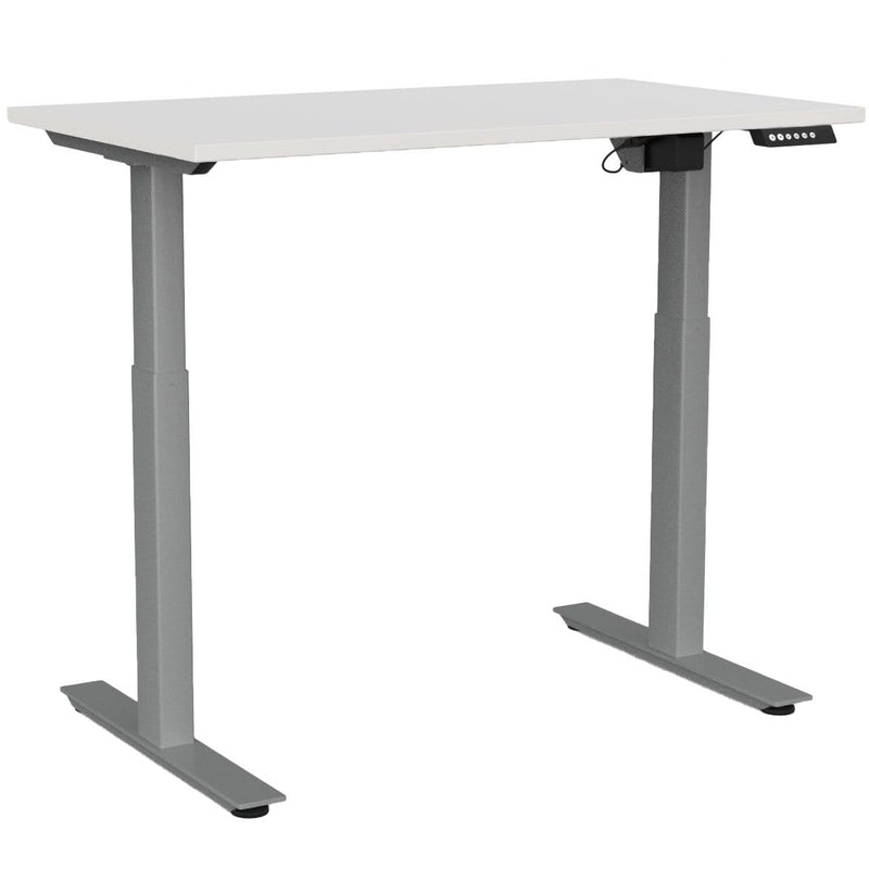 Agile Electric 2-Column Individual Desk 1200 x 700 / White / Silver