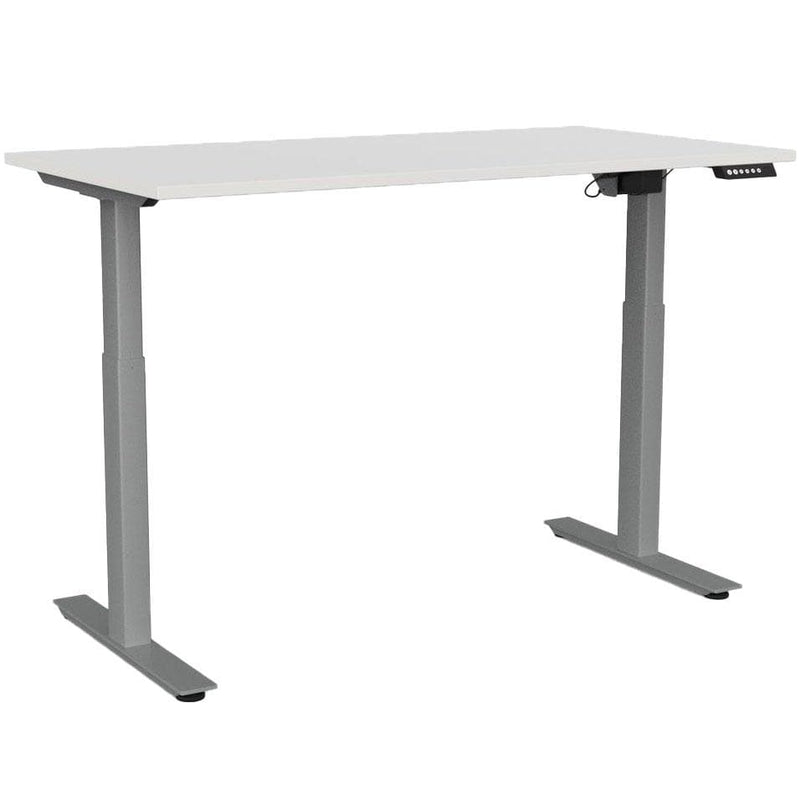 Agile Electric 2-Column Individual Desk 1500 x 800 / White / Silver