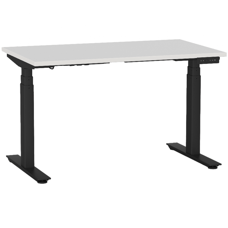 Agile Electric 3-Column Individual Desk 1200 x 700 / White / Black