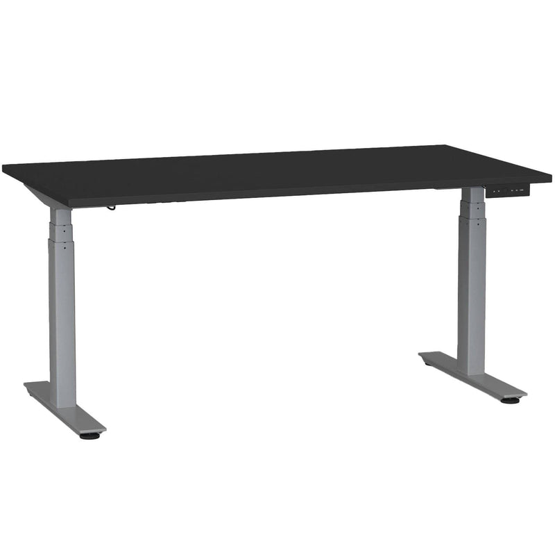 Agile Electric 3-Column Individual Desk 1500 x 800 / Black / Silver