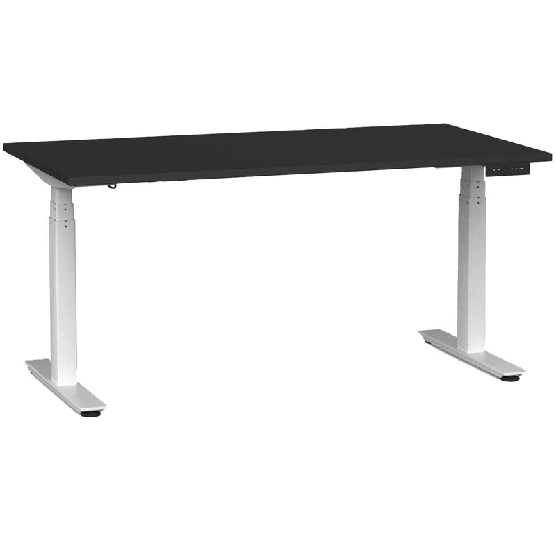 Agile Electric 3-Column Individual Desk 1500 x 800 / Black / White
