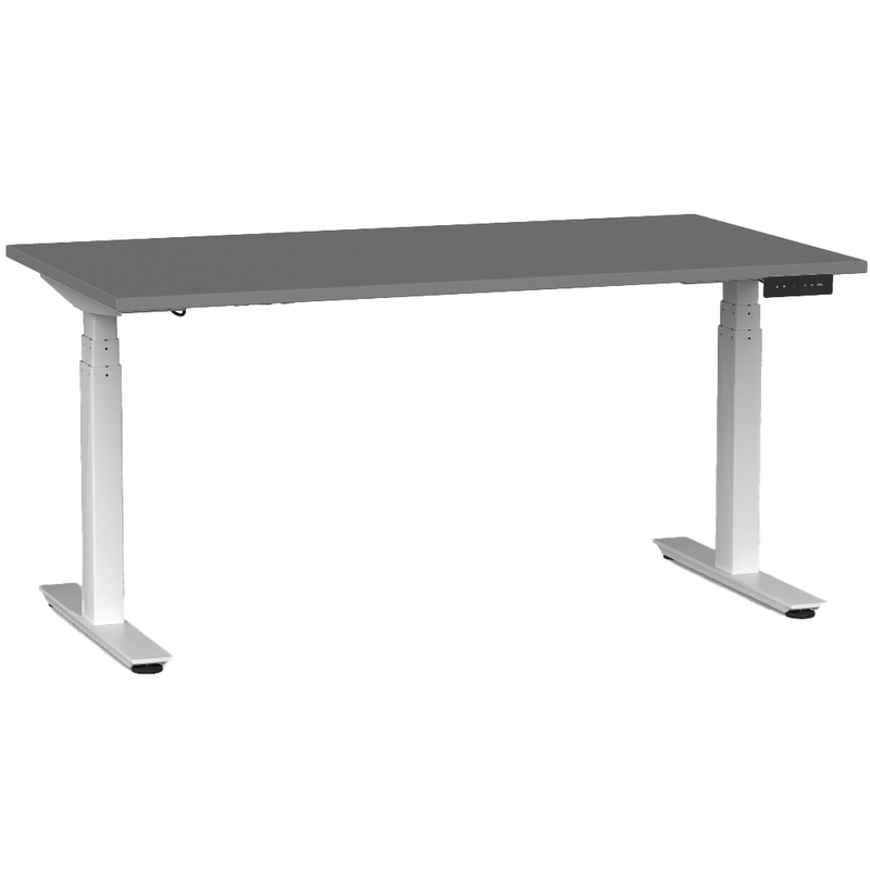 Agile Electric 3-Column Individual Desk 1500 x 800 / Silver / White