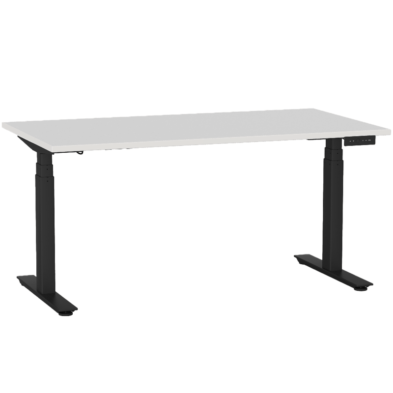 Agile Electric 3-Column Individual Desk 1500 x 800 / White / Black