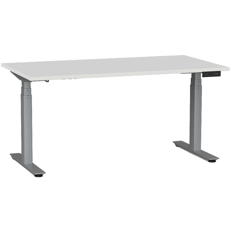 Agile Electric 3-Column Individual Desk 1500 x 800 / White / Silver