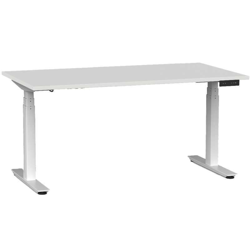Agile Electric 3-Column Individual Desk 1500 x 800 / White / White