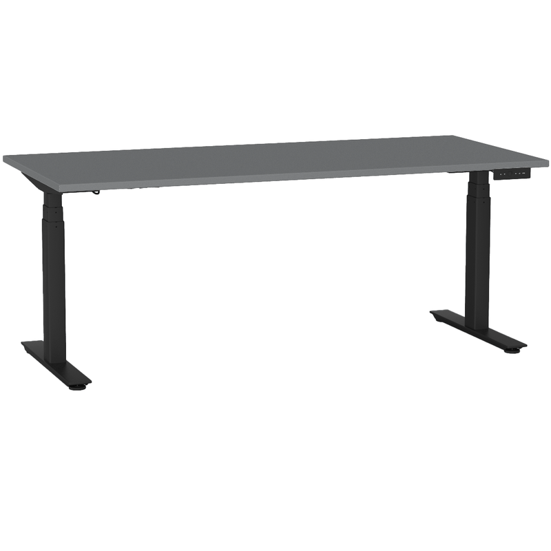 Agile Electric 3-Column Individual Desk 1800 x 800 / Silver / Black