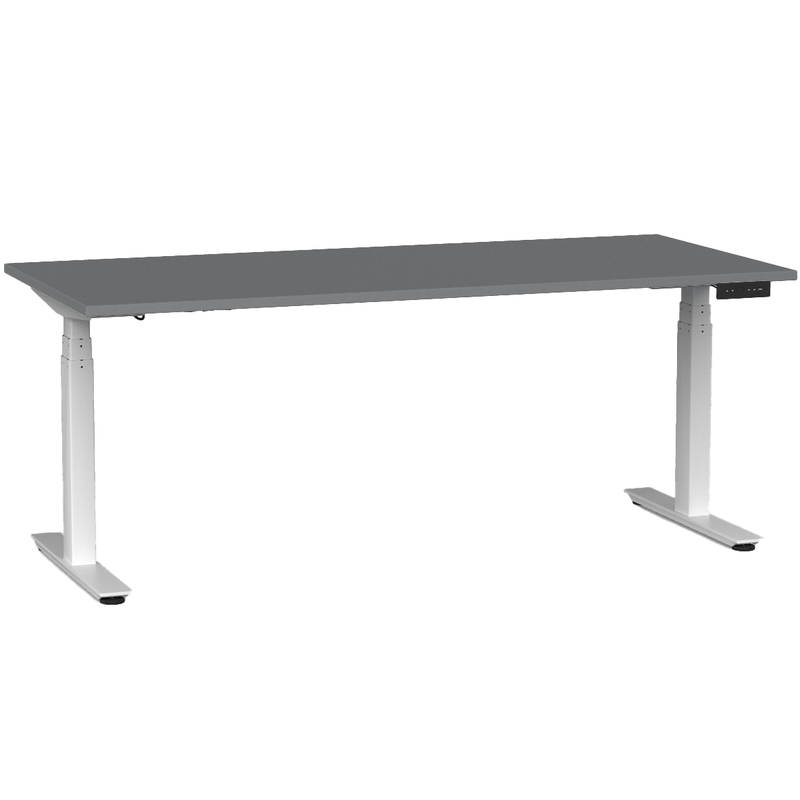 Agile Electric 3-Column Individual Desk 1800 x 800 / Silver / White