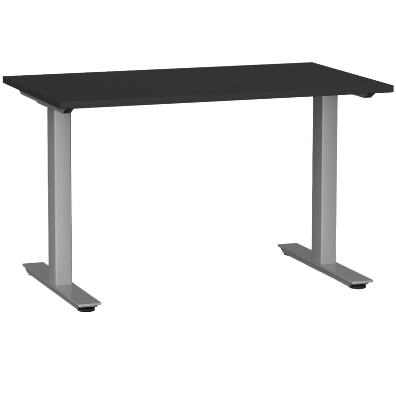 Agile Fixed Height Desk 1200 x 700 / Black / Silver